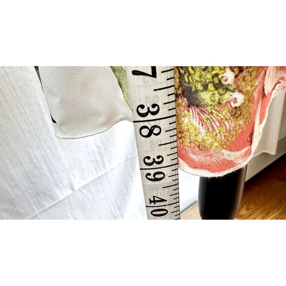 VDP Collection Party Cocktail Dress SZ 46/10 Floral Rhinestones Ruffle Hem Italy - Picture 8 of 16